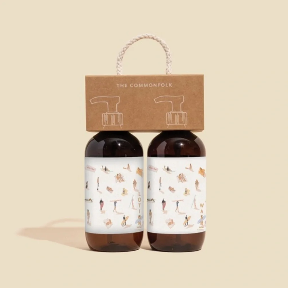 The Collective Folk Wash & Lotion Kit Beach from Above ft